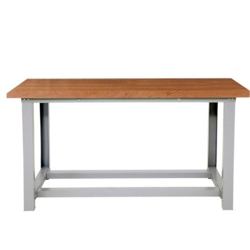 Bancada modular desmontável com tampo em madeira angelim bicolado - 1600-MA2 Bancada modular desmontável com tampo em madeira angelim bicolado - 1600-MA2