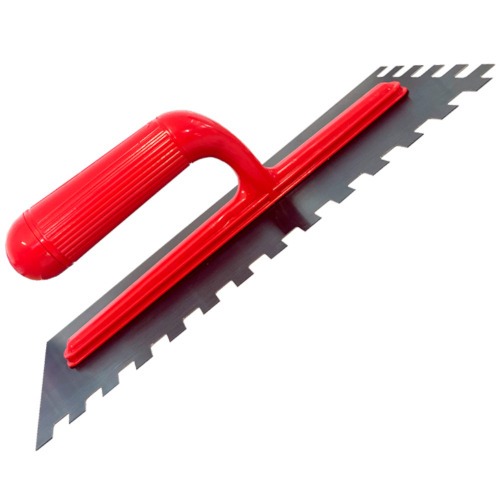 Desempenadeira em a�o dentada com cabo pl�stico 12 x 28 cm - 1.2407