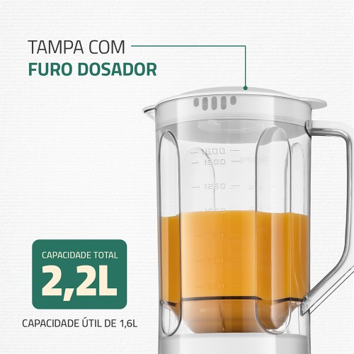 Liquidificador 2 velocidades 550W Pratic Power - L-97-W 110V Liquidificador 2 velocidades 550W Pratic Power - L-97-W 110V