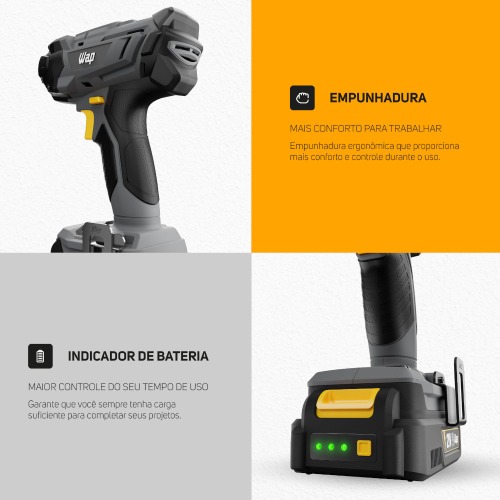 Chave de impacto a bateria 21V encaixe 1/2 Chave de impacto a bateria 21V encaixe 1/2