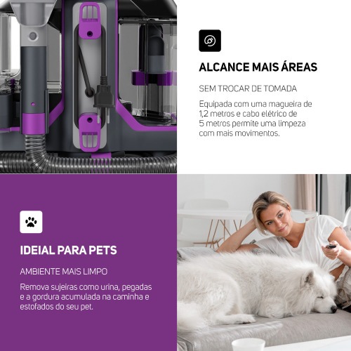 Extratora de carpete port�til 1,1L 1450W - Spot Cleaner W3  220V