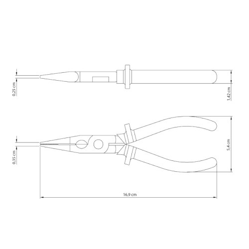 Alicate bico meia cana 6