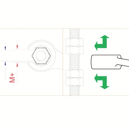 Chave estrela aberta 19 x 17 mm a�o cromo van�dio