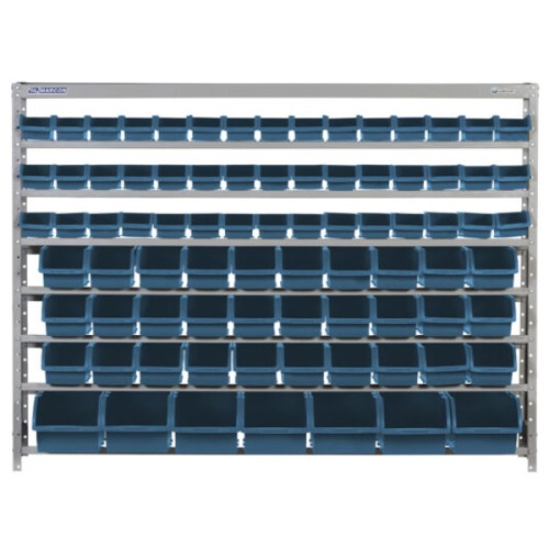 Estante metálica com 82 gavetas medidas diversas azul - EF82A Estante metálica com 82 gavetas medidas diversas azul - EF82A