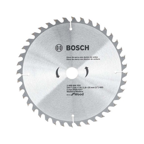 Disco de serra circular 235 mm x 25 mm x 20 com 40 dentes para madeira Disco de serra circular 235 mm x 25 mm x 20 com 40 dentes para madeira