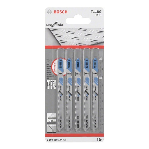 Lâmina serra tico tico 91,5 mm 36 D para madeira 5 peças - Basic For Metal Lâmina serra tico tico 91,5 mm 36 D para madeira 5 peças - Basic For Metal