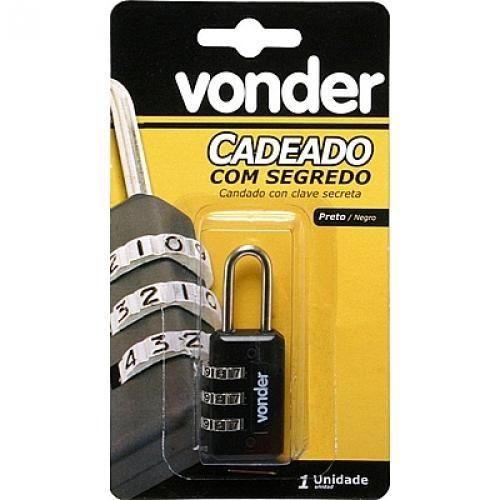 Cadeado em latão preto com segredo - 32.52.220.000 Cadeado em latão preto com segredo - 32.52.220.000