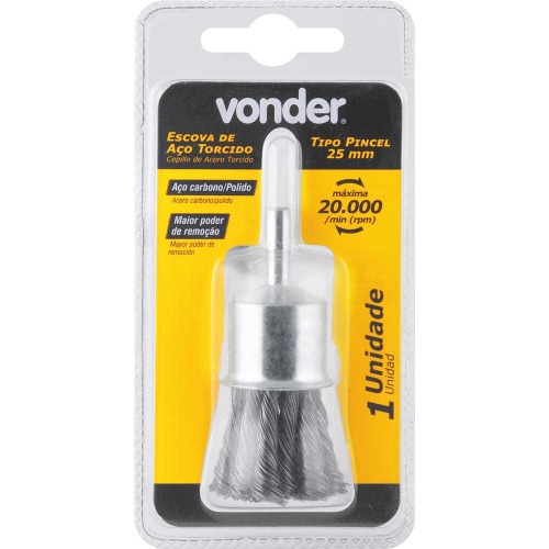 Escova de a�o torcido tipo pincel 25 mm