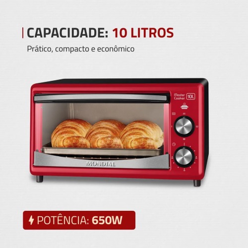 Forno elétrico 650 watts 10 Litros Master Cooker - FR-20 220V Forno elétrico 650 watts 10 Litros Master Cooker - FR-20 220V