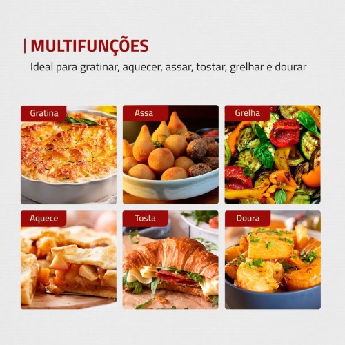 Forno elétrico 650 watts 10 Litros Master Cooker - FR-20 220V Forno elétrico 650 watts 10 Litros Master Cooker - FR-20 220V