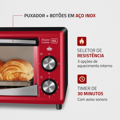 Forno elétrico 650 watts 10 Litros Master Cooker - FR-20 220V Forno elétrico 650 watts 10 Litros Master Cooker - FR-20 220V