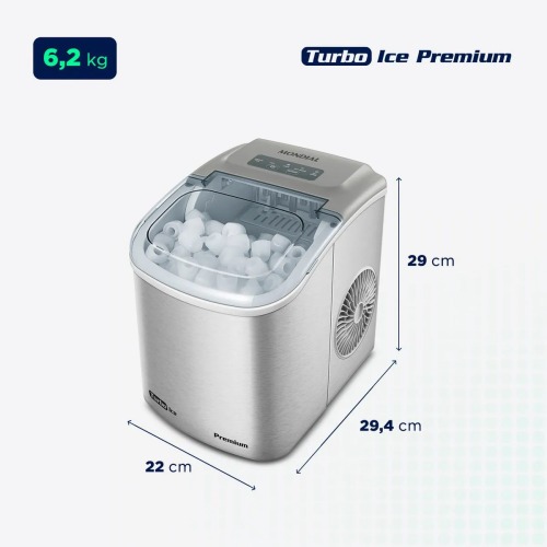 Máquina de Gelo 12 kg Turbo Ice Premium cinza MG-12-GI 110V Máquina de Gelo 12 kg Turbo Ice Premium cinza MG-12-GI 110V