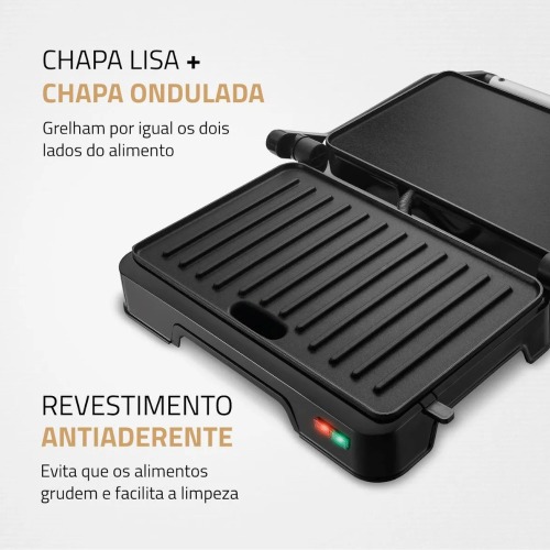 Sanduicheira Grill antiaderente 1000W Press duo 180-PG -01-180  110V
