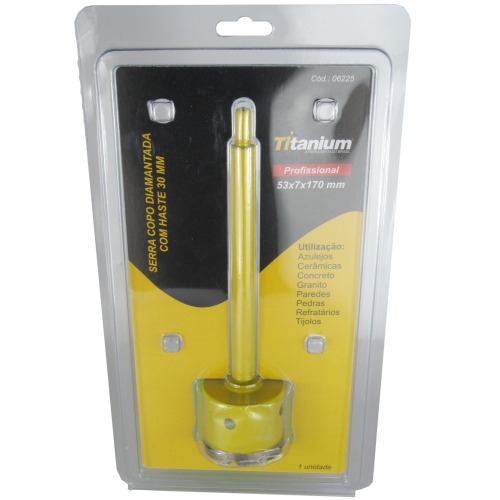 Serra copo diamantada 53 mm com haste encaixe 3/8 Serra copo diamantada 53 mm com haste encaixe 3/8
