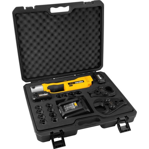 Alicate cortador e crimpador hidr�ulico a bateria 18V 4Ah com 2 baterias - ACC 400  110V/220V