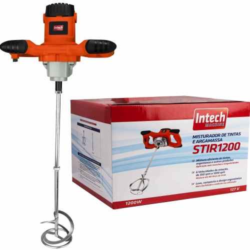 Misturador elétrico para argamassa e tintas 1200W velocidade variável - STIR1200 110V Misturador elétrico para argamassa e tintas 1200W velocidade variável - STIR1200 110V