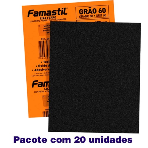 Kit 20 Folhas de lixa para ferro - F51.10 Kit 20 Folhas de lixa para ferro - F51.10