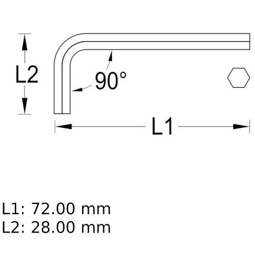 Chave allen 4 mm a�o cromo van�dio - 42