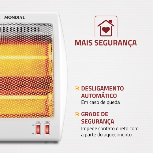 Aquecedor elétrico 900W 2 em 1 quartzo Confort III - A-16 110V Aquecedor elétrico 900W 2 em 1 quartzo Confort III - A-16 110V