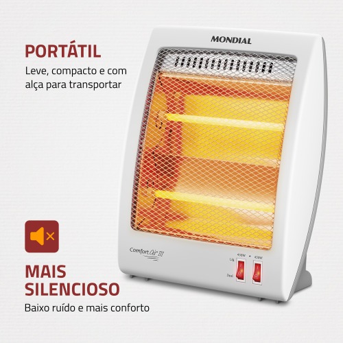 Aquecedor elétrico 900W 2 em 1 quartzo Confort III - A-16 110V Aquecedor elétrico 900W 2 em 1 quartzo Confort III - A-16 110V