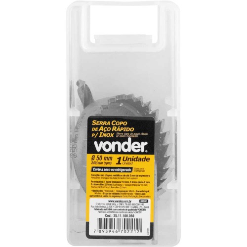 Serra copo de a�o r�pido 50 mm para inox