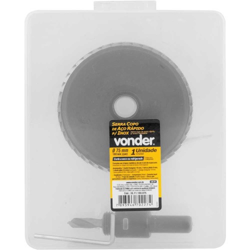 Serra copo de a�o r�pido 75 mm para inox