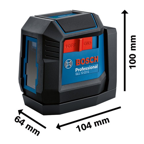 Nível a laser verde 2 linhas alcance de 12 m com suporte giratório acoplado - GLL 12-22 G Nível a laser verde 2 linhas alcance de 12 m com suporte giratório acoplado - GLL 12-22 G