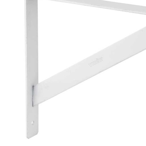 Cantoneira metálica tipo mão francesa reforçada 40 cm branca - 32.95.000.400 Cantoneira metálica tipo mão francesa reforçada 40 cm branca - 32.95.000.400