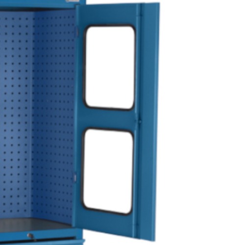 Arm�rio para ferramentas com 3 prateleiras 9 gavetas e portas de vidro - AM-1022