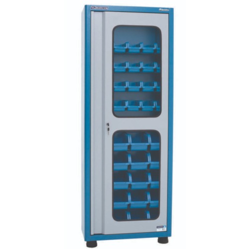 Arm�rio organizador gaveteiro com 50 gavetas mistas porta de vidro - AM-53