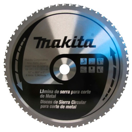 Disco de serra para metal 305 x 25 x 1,7 mm com 60 dentes - B-33956