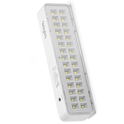 Kit 5 Luminárias de emergência 30 Leds branca 110V/220V Kit 5 Luminárias de emergência 30 Leds branca 110V/220V