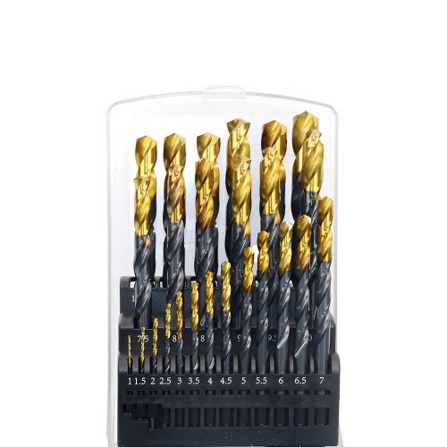 Jogo de brocas de aço rápido 1 a 13 mm 25 peças -7232355 Jogo de brocas de aço rápido 1 a 13 mm 25 peças -7232355