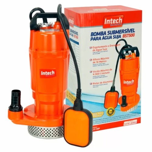 Bomba submersível 1/2cv 4900L para água suja - BST500 220V Bomba submersível 1/2cv 4900L para água suja - BST500 220V