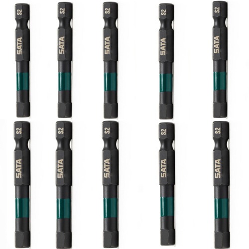 Jogo de bits de impacto hexagonal 5 x 50mm encaixe de 1/4