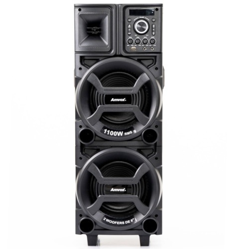 Caixa de som amplificada 1100W RMS com 2 Woofers 8 Caixa de som amplificada 1100W RMS com 2 Woofers 8