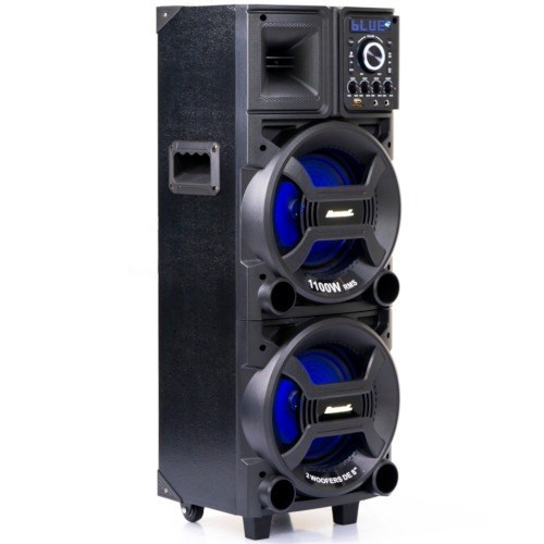 Caixa de som amplificada 1100W RMS com 2 Woofers 8 Caixa de som amplificada 1100W RMS com 2 Woofers 8