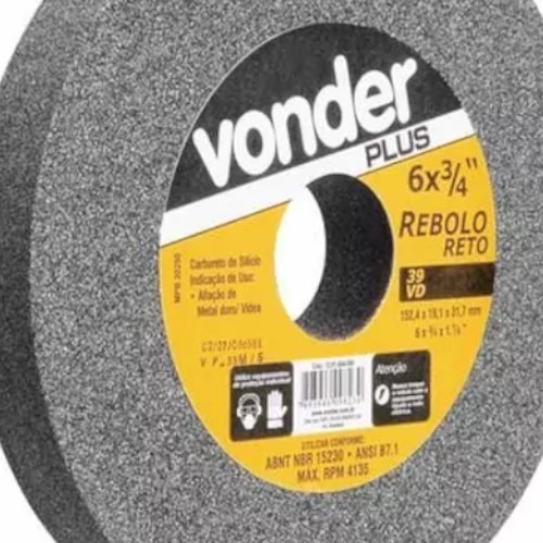 Rebolo reto para metal duro 6 Rebolo reto para metal duro 6