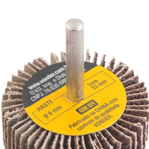 Roda de lixa 50 x 20 mm com haste grão 36 - 12.71.502.036 Roda de lixa 50 x 20 mm com haste grão 36 - 12.71.502.036
