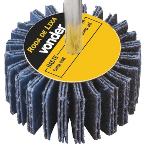 Roda de lixa 50 x 20 mm com haste grão 60 - 12.71.502.060 Roda de lixa 50 x 20 mm com haste grão 60 - 12.71.502.060