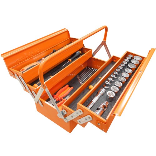 Caixa para ferramentas sanfonada 5 gavetas com 61 peças - 5900BR/KIT-PRO1 Caixa para ferramentas sanfonada 5 gavetas com 61 peças - 5900BR/KIT-PRO1