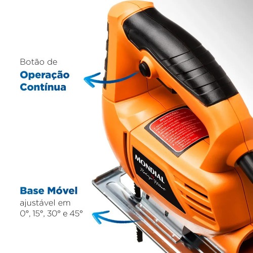 Serra tico tico 450W corte 60mm com 2 lâminas By Rodrigo Hilbert - ST-RH-01 110V Serra tico tico 450W corte 60mm com 2 lâminas By Rodrigo Hilbert - ST-RH-01 110V