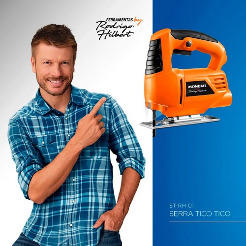 Serra tico tico 450W corte 60mm com 2 lâminas By Rodrigo Hilbert - ST-RH-01 110V Serra tico tico 450W corte 60mm com 2 lâminas By Rodrigo Hilbert - ST-RH-01 110V