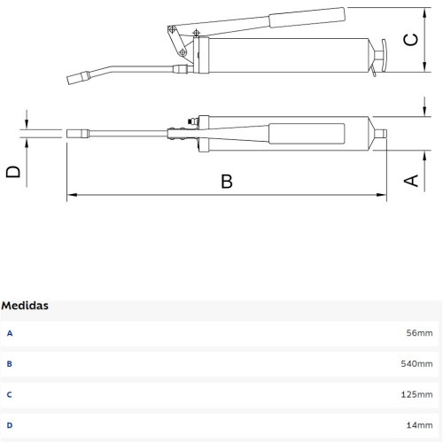 Bomba de graxa manual 400 cm� Carca�a em ferro fundido