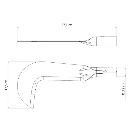 Foice roçadeira com olho de 32 mm sem cabo - 77600115 Foice roçadeira com olho de 32 mm sem cabo - 77600115