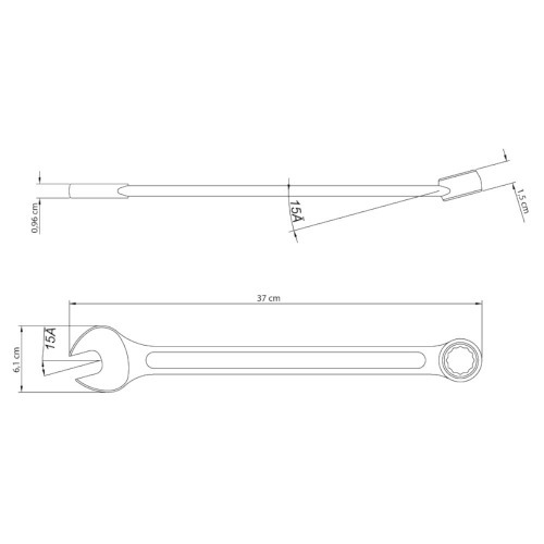 Chave combinada de 28 mm em aço especial - 41128128 Chave combinada de 28 mm em aço especial - 41128128