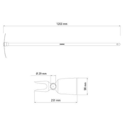 Sacho duas pontas com cabo de madeira 120 cm - 77802501