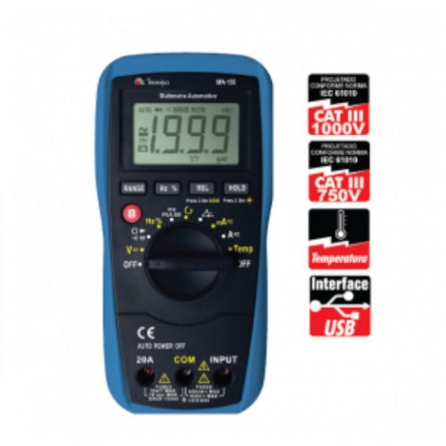 Mult�metro automotivo digital port�til - MA-150