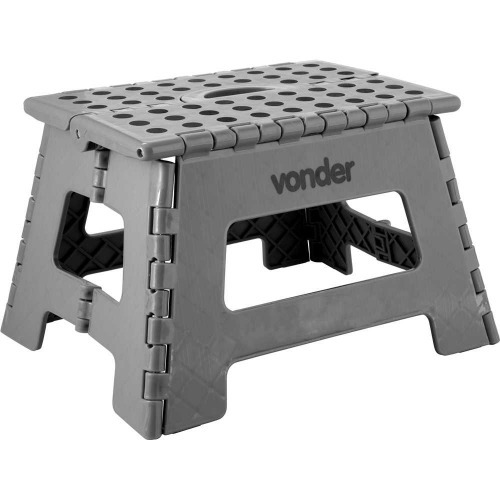 Banqueta pl�stica dobr�vel cinza 220 mm