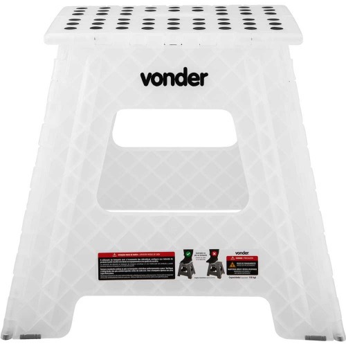 Banqueta plástica dobrável transparente 360 mm Banqueta plástica dobrável transparente 360 mm